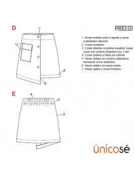FALDA MINI ASIMETRICA NIÑA 1801