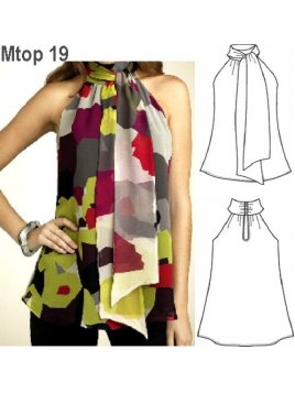 TOP CUELLO ALTO MUJER.