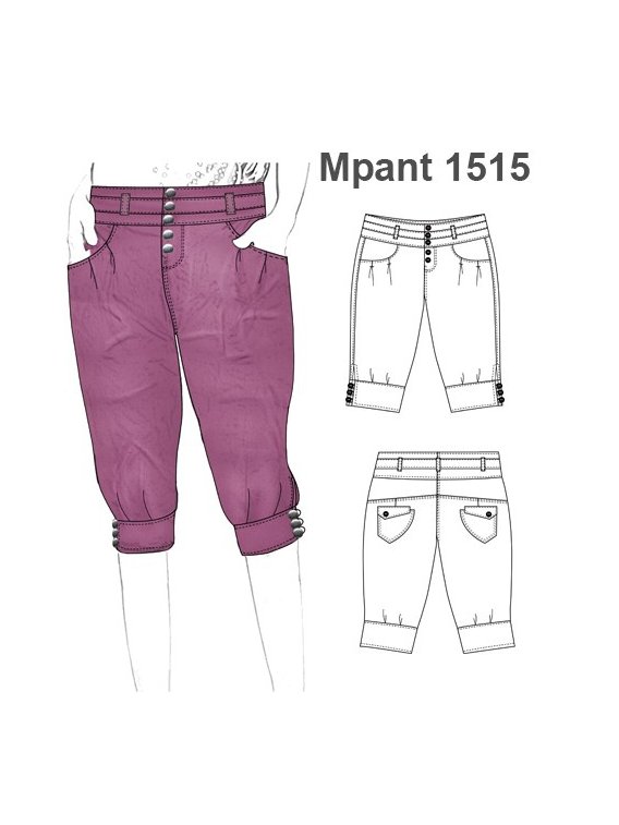 MOLDES PATRONES PANTALON CAPRI MUJER