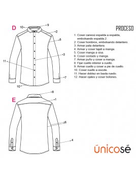 CAMISA CUELLO ITALIANO HOMBRE 1901