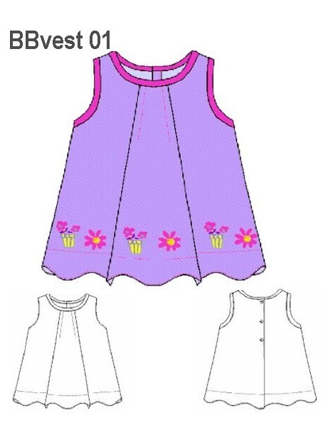 VESTIDO PLIEGUE BEBE
