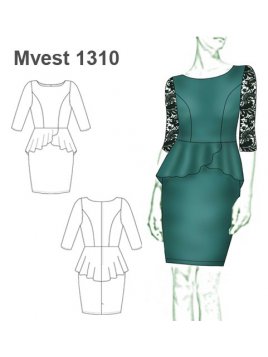 VESTIDO PEPLUM CORTE PRINCESA