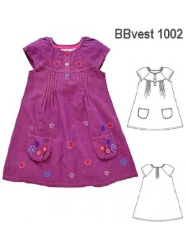 VESTIDO ALFORZAS BEBE