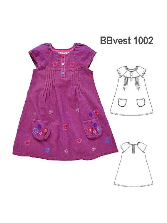 VESTIDO ALFORZAS BEBE