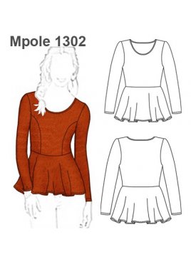 POLERA MUJER CON FALDON