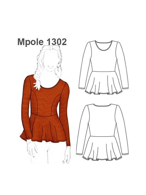 POLERA MUJER CON FALDON