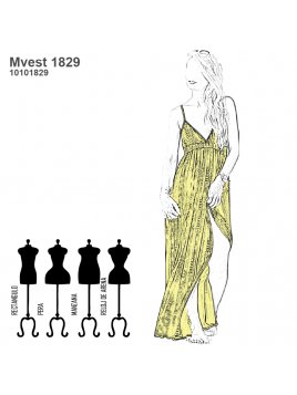 VESTIDO SOLERA LARGA MUJER 1829