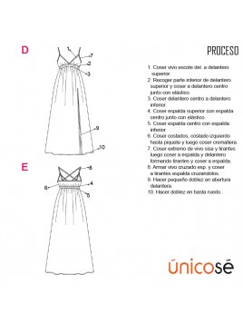 VESTIDO SOLERA LARGA MUJER 1829