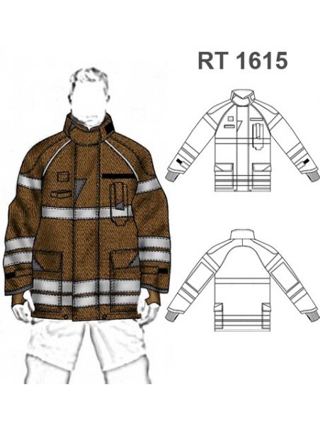 CHAQUETA BOMBERO RESCATE RT 1615