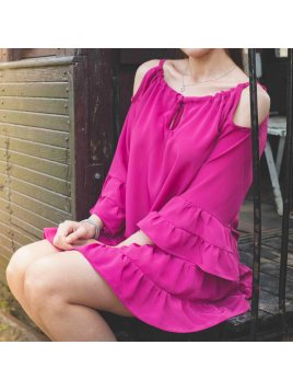 VESTIDO HOMBRO DESCUBIERTO