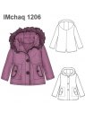 CHAQUETA CON GORRO NIÑA 1206