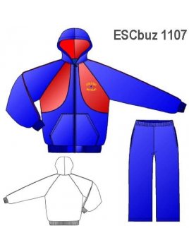 BUZO CORTES CIRCULARES, CIERRE DELANTERO