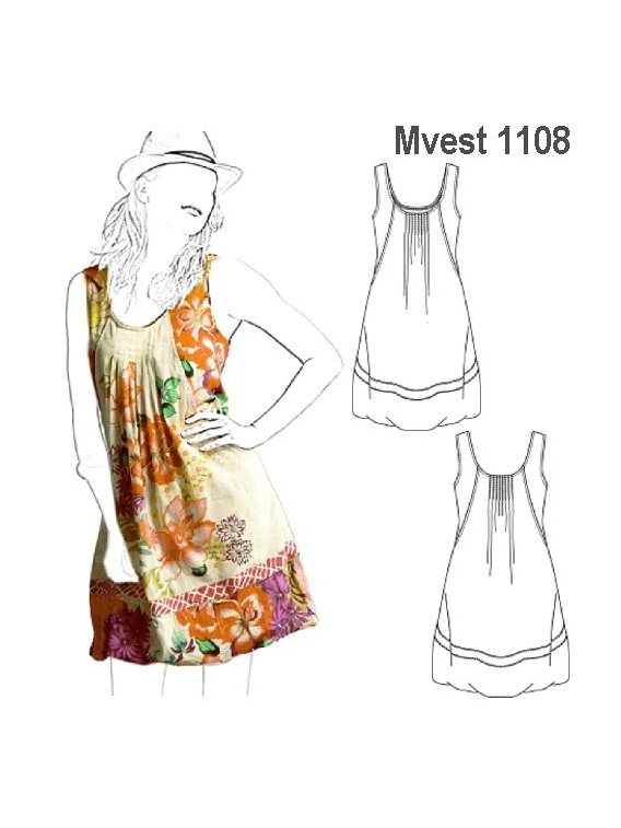 VESTIDO MODA MUJER, PLIEGUES EN DELANTER