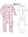 PIJAMA PUÑOS BEBE, ENTERITO, MANGA LARGA