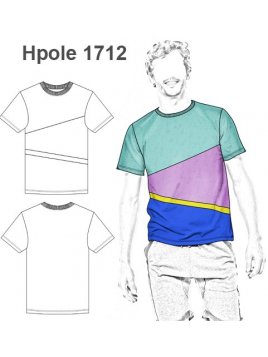 POLERA REMERA BASICA CON CORTES ASIMETRI