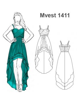 VESTIDO FIESTA MUJER 1411