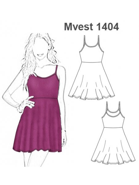 VESTIDO EVASE MUJER 1404