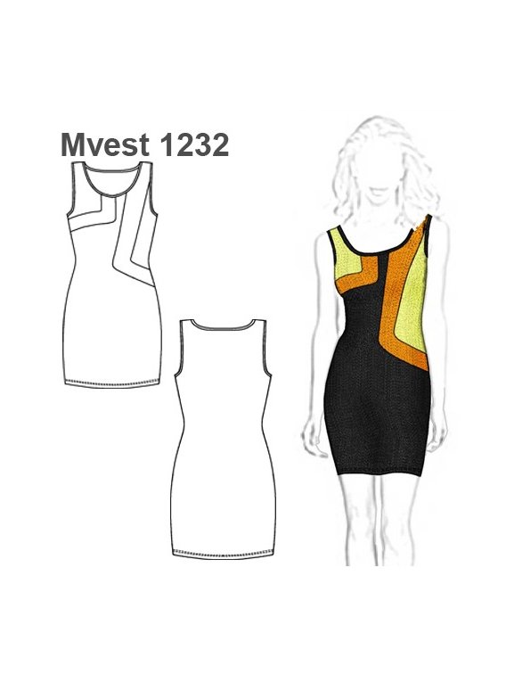 VESTIDO AJUSTADO MUJER 1232