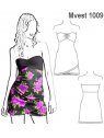 VESTIDO STRAPLESS MUJER 1009