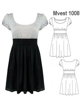 VESTIDO EVASE MUJER 1008