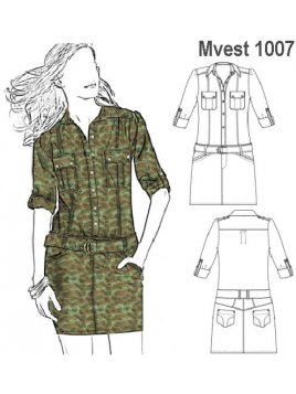 VESTIDO CARGO MUJER 1007