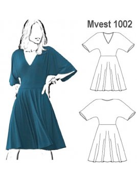 VESTIDO EVASE MUJER 1002