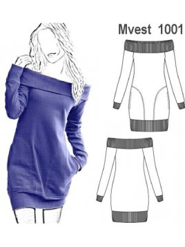 VESTIDO POLERON MUJER 1001