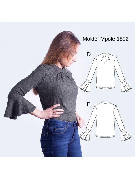 POLERA CUELLO ALTO MUJER 1802