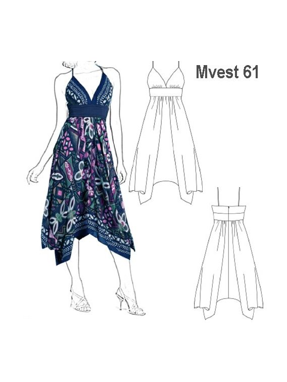 VESTIDO PUNTAS MUJER 0961