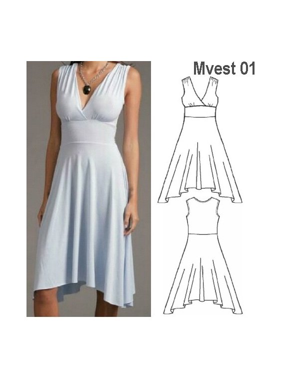 VESTIDO EVASE MUJER 0901