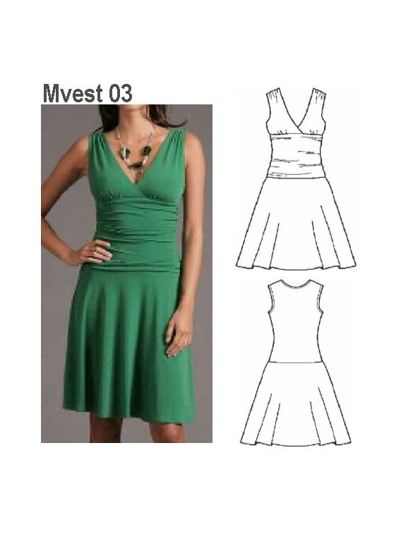 VESTIDO RECOGIDO MUJER 0903