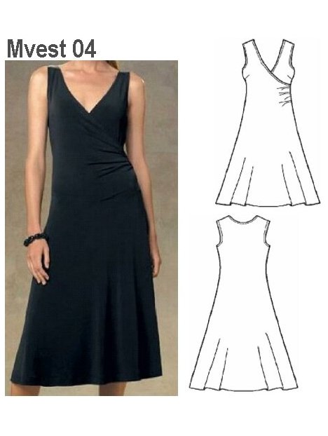 VESTIDO EVASE MUJER 0904