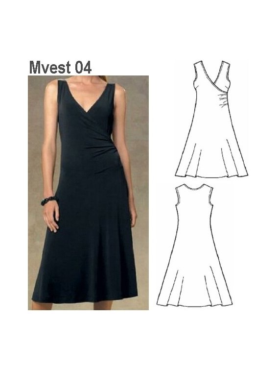 VESTIDO EVASE MUJER 0904