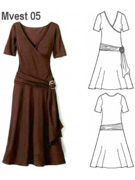 VESTIDO TALLE LARGO MUJER 0905