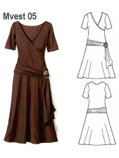 VESTIDO TALLE LARGO MUJER 0905