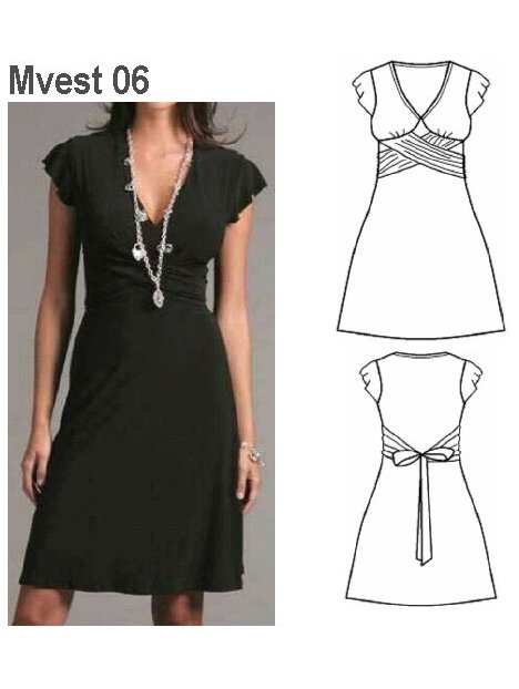 VESTIDO EVASE MUJER 0906