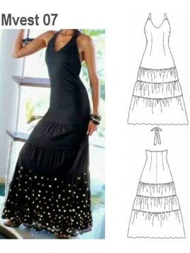 VESTIDO LARGO MUJER 0907