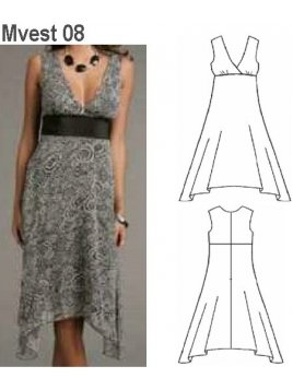 VESTIDO PUNTAS MUJER 0908