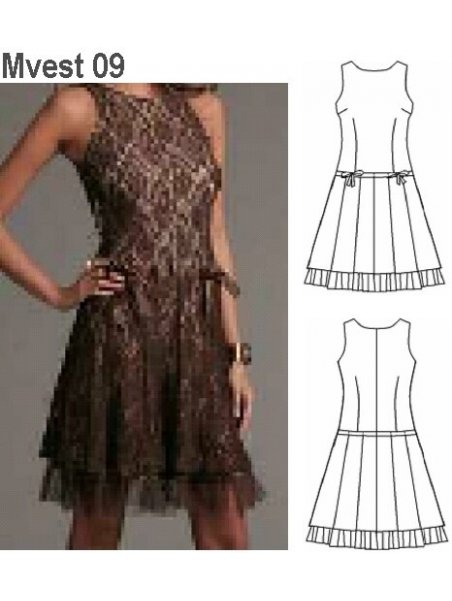 VESTIDO TABLAS MUJER 0909