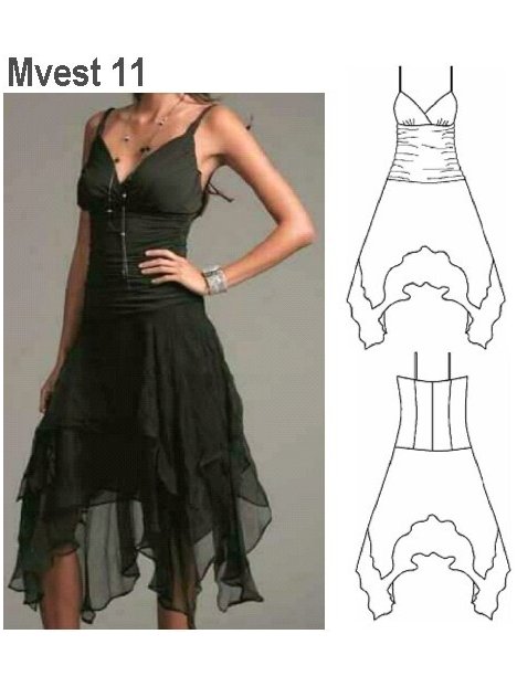 VESTIDO ASIMETRICO MUJER 0911