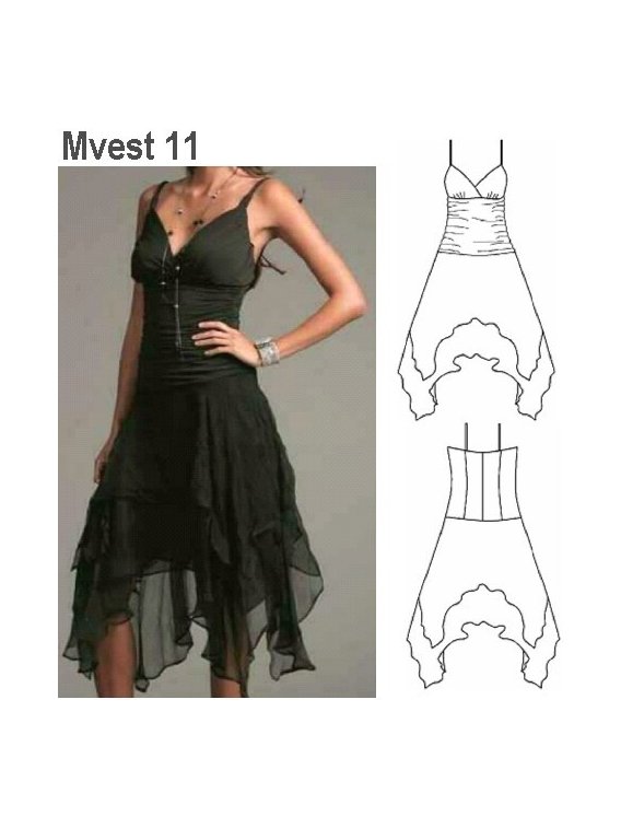 VESTIDO ASIMETRICO MUJER 0911
