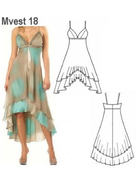 VESTIDO ASIMETRICO MUJER 0918