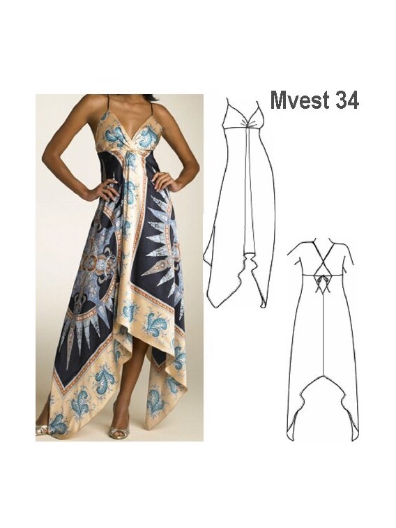 VESTIDO ASIMETRICO MUJER 0934