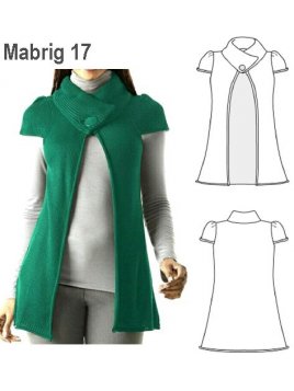 ABRIGO TEJIDO MANGA CORTA MUJER.