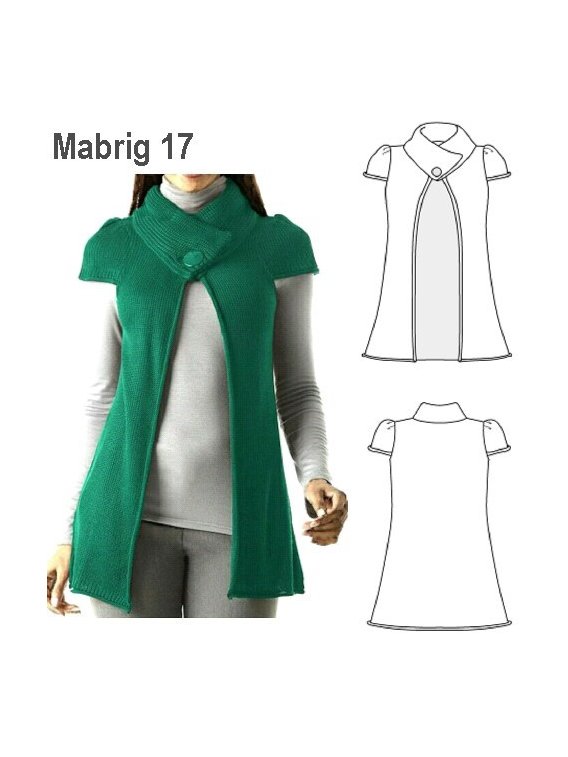 ABRIGO TEJIDO MANGA CORTA MUJER.