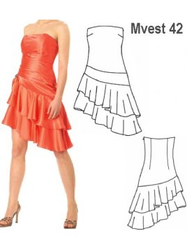 VESTIDO ASIMETRICO MUJER 0942