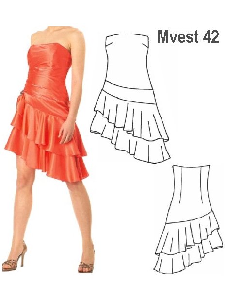 VESTIDO ASIMETRICO MUJER 0942