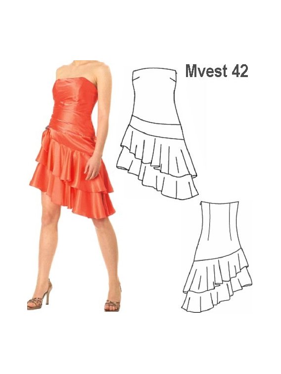 VESTIDO ASIMETRICO MUJER 0942