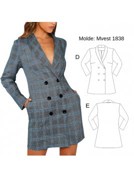 VESTIDO SMOKING MUJER 1838