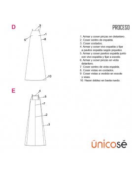 VESTIDO LARGO MUJER 1905